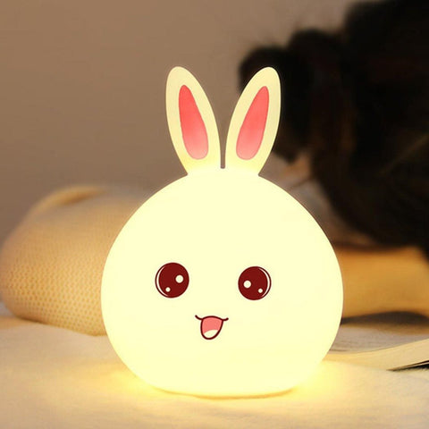 Veilleuse lapin en silicone avec capteur tactile