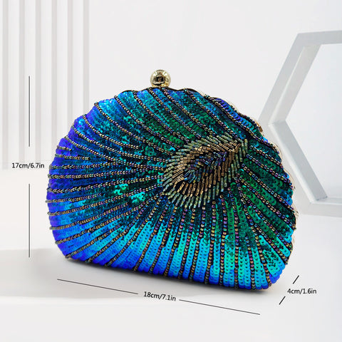 Sac à main chaîne bandoulière perlé asymétrique vintage pour femme
