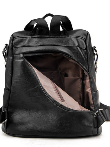 Sac à bandoulière, cuir souple, sac à dos tendance pour femme, sac à dos minimaliste pour étudiant