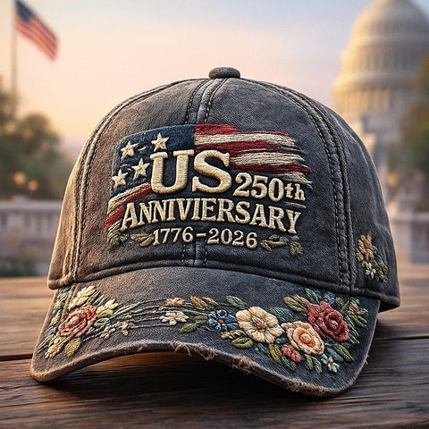 Buy America's 250th Anniversary Rose 3d Printed Baseball Cap For Daily Travel And Independence Day Celebration online at Fashionner.