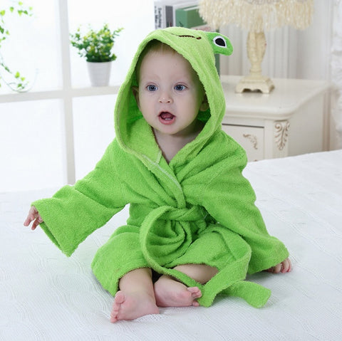 Serviettes de bain pour bébé en coton à capuche pour enfants, modèle animal de dessin animé mignon