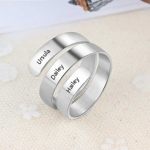 Bijoux de couple en acier inoxydable avec bague ajustable