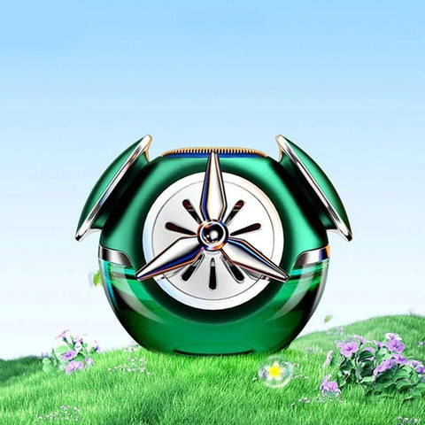 Parfum Liquide pour Voiture - Ventilateur à Rotation Automatique pour Tableau de Bord de Voiture