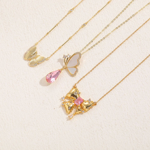 Shell Zircon Butterfly Luxury Pendant Ins Style Niche - Fashionner