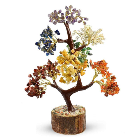 Arbre en cristal de pierres précieuses naturelles 7 chakras