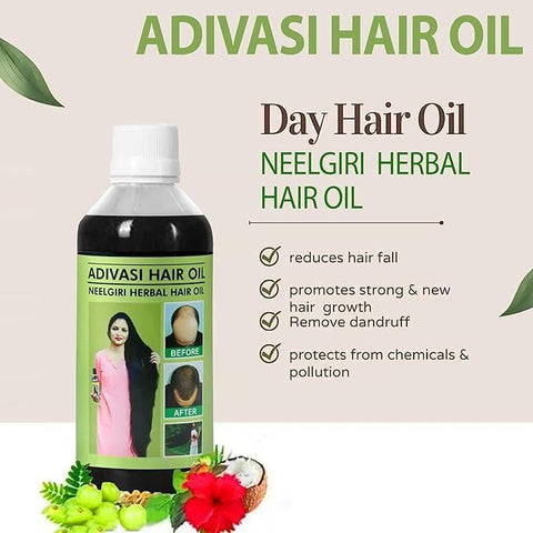 Huile Capillaire Végétale Adivasi Neelgiri 125 ml (Lot de 2)
