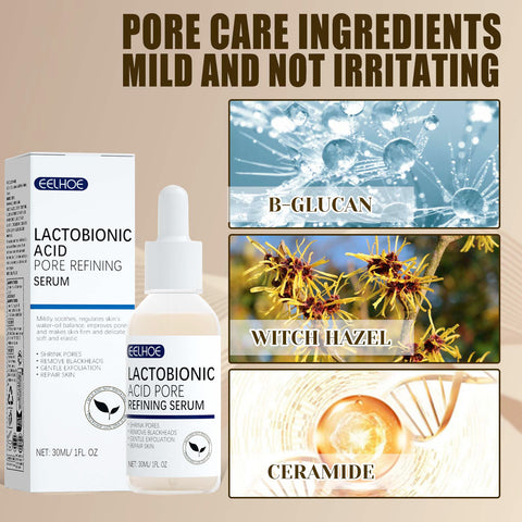 Sérum Affinant les Pores Lactosés, Essentiel pour une Peau Élastique et Délicate, Nettoyant les Points Noirs, Soin de la Peau.
