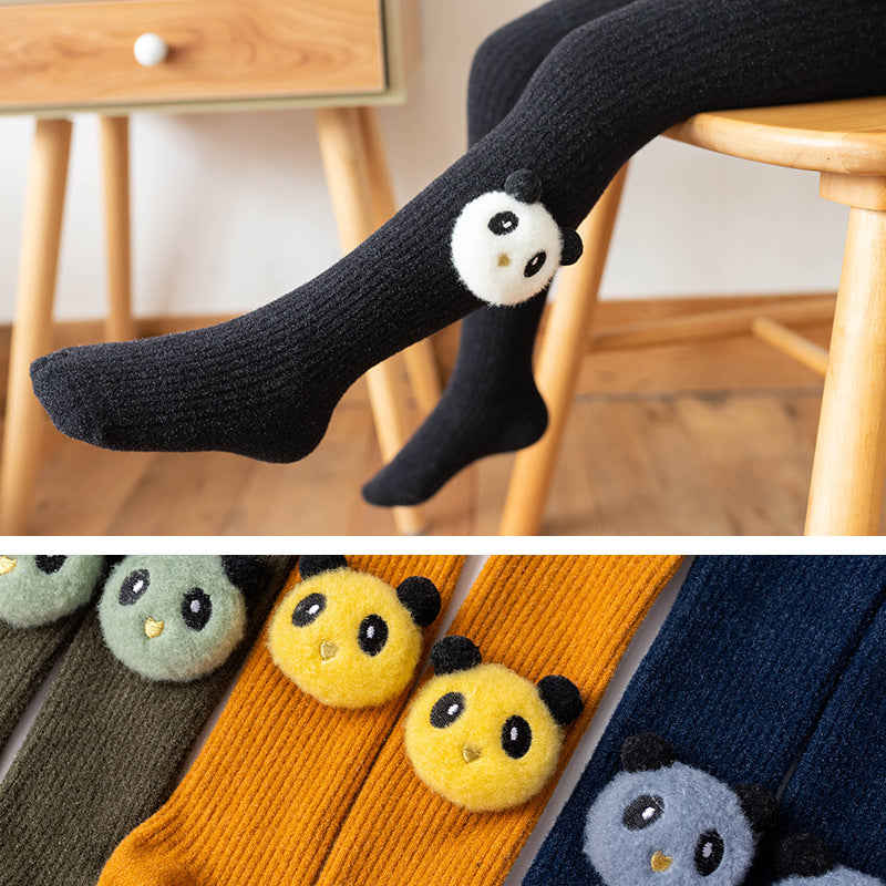 Infant Bottoming Combed Cotton Panda Children Pantyhose - Fashionner