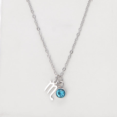 Buy Western Birthstone Necklace With 12 Zodiac Gemstone Pendants online at Fashionner.