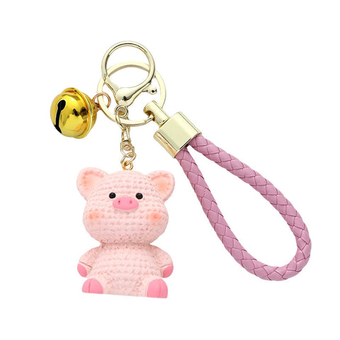 Porte-clés de voiture en résine Laine Animal Pendentif mignon