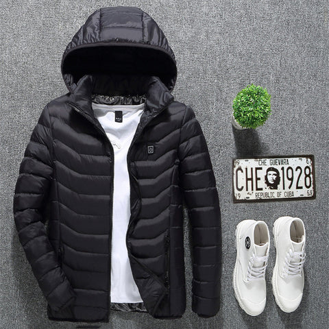 Nouvelle veste chauffante électrique USB en coton, manteau chauffant, vêtements thermiques, gilet chauffant pour homme, hiver