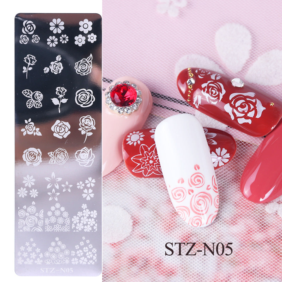 Nail print long steel plate - Fashionner