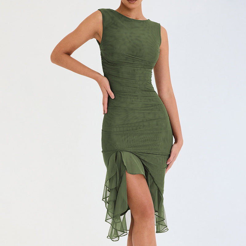 Slim Skinny Sleeveless Dress For Women Fashion Party Club Dresses - Fashionner