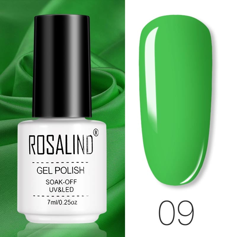 ROSALIND Gel Polish Set Manicure for Nails Semi Permanent Vernis top coat UV LED Gel Varnish Soak Off Nail Art Gel Nail Polish - Fashionner