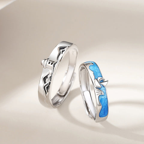 Bague Couple Haven Bague Vague Design Original