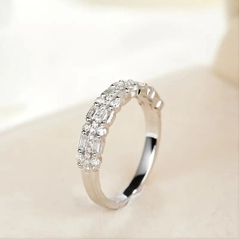 Bague multicouche trois couches fines lignes circulaires pour femmes, anneaux couvrant tout le doigt, cadeaux de bijoux