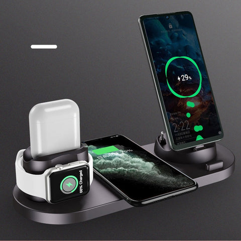 Réveil numérique à LED Veilleuse Chargeur sans fil magnétique
