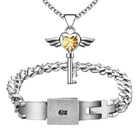 Titanium steel couple Bracelet