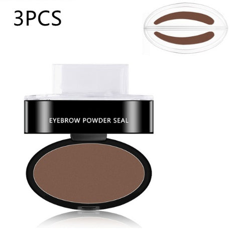 Kit Pochoir à Sourcils en Poudre Teinte Maquillage Professionnel Cosmétiques Imperméable Pochoir Rehausseur de Sourcils