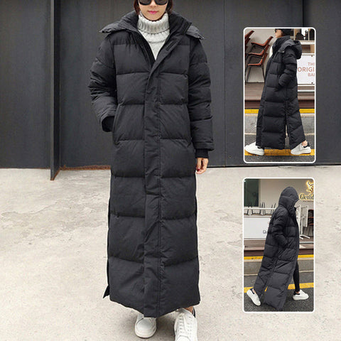 Manteau long d'hiver chaud à capuche, veste parka épaisse pour femme