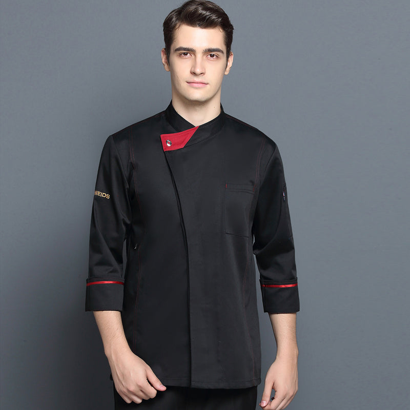 Chef Uniform Long Sleeve Concealed Button Men And Women Catering