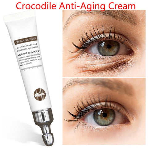 1 Crème magique pour les yeux anti-cernes, anti-rides, anti-poches, réparatrice, sérum pour les yeux au crocodile, sérum au collagène peptidique, soin des yeux
