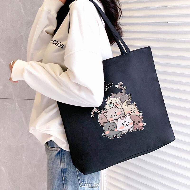 Women's Canvas Bag New Shoulder Handbag Student Tote One Piece - Fashionner