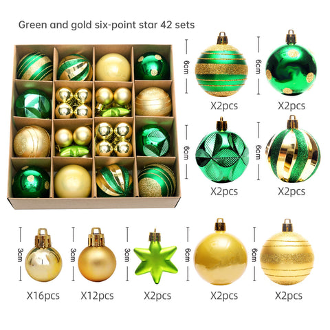Décoration de Noël 6cm boule électrolytique boule en plastique boule peinte de forme spéciale cadeau de boule de Noël pendentif de sapin de Noël