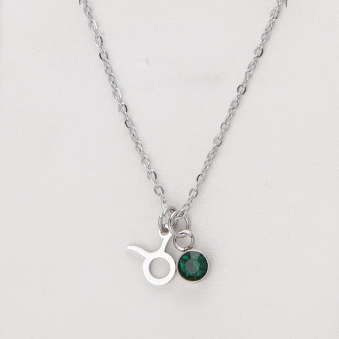 Buy Western Birthstone Necklace With 12 Zodiac Gemstone Pendants online at Fashionner.