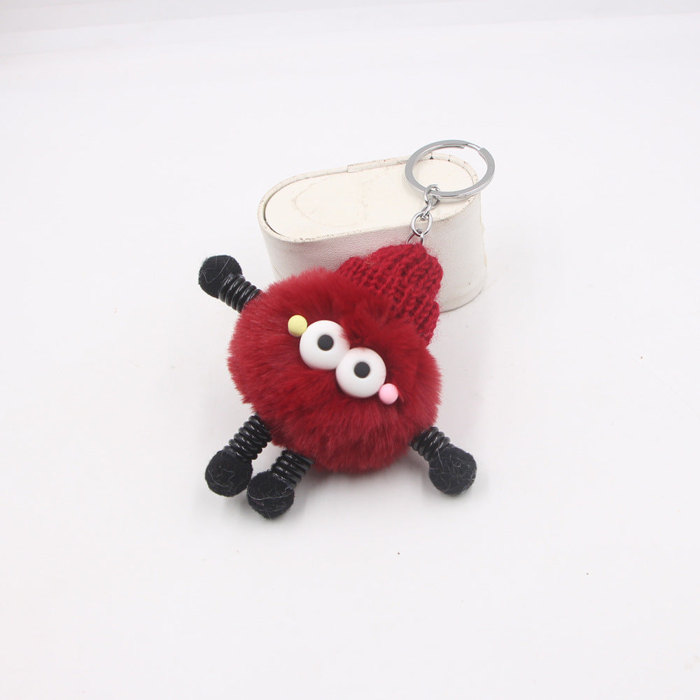 Plush Cars And Bags Keychain Ornaments