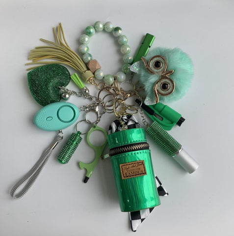 Lot porte-clés brise-vitre avec sifflet d'alarme