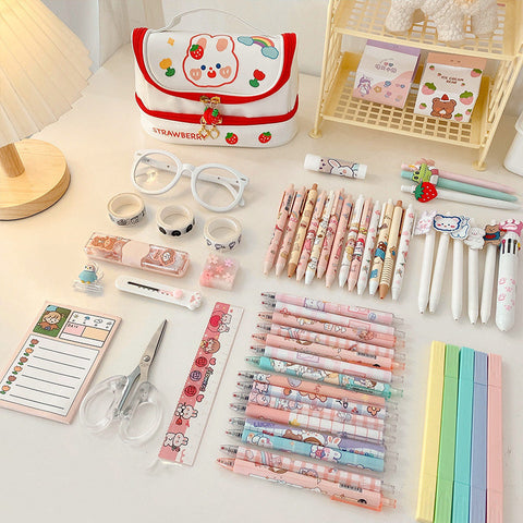 Trousse à Crayons Multicouche Fille avec Grande Capacité et Joli Design