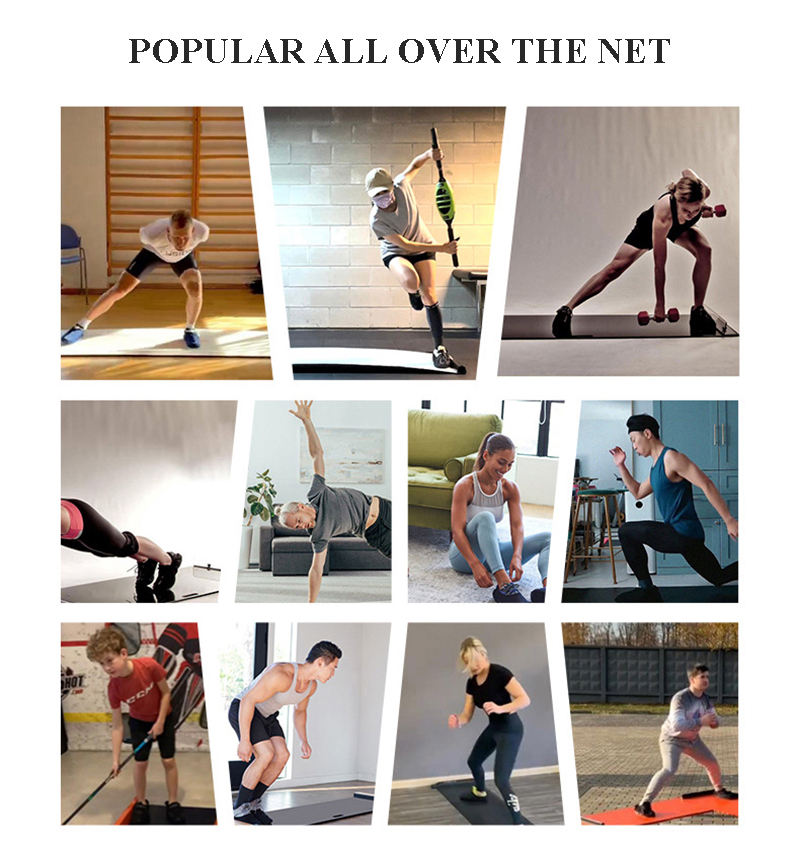 Bilink Custom Fitness sliding board thin leg fitness skating trainer speed skating training board sliding pad - Fashionner