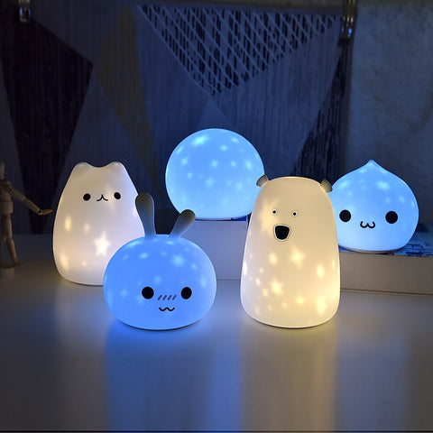 Veilleuse en silicone à projection LED