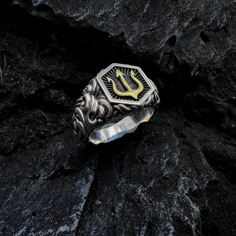 Bague en argent sterling pour hommes au design original