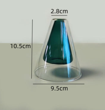 Vases Vase en verre Décoration d'intérieur Décoration de chambre Décoration de mariage moderne Pot de fleurs hydroponique Double récipient en verre Ornement artisanal