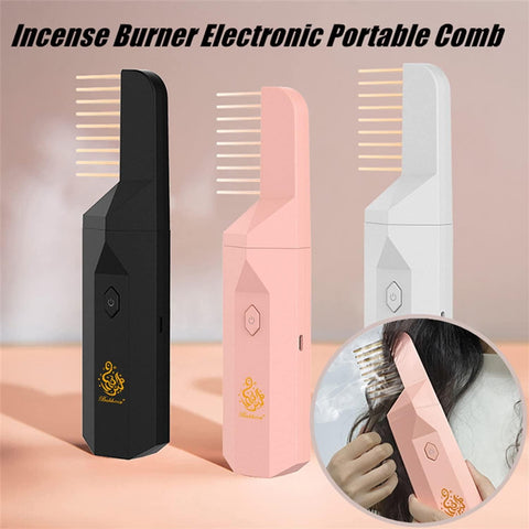 Brûleur d'encens électronique portable peigne