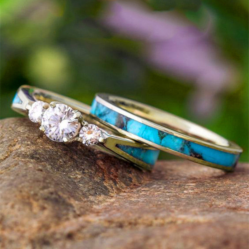 Simple Fashion Couple Ring Simulation