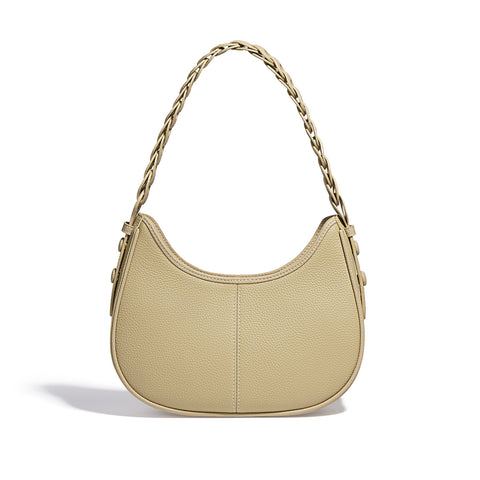 Sac à bandoulière en cuir de vachette pleine fleur grain litchi