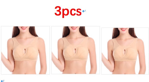 Soutien-gorge Grande Taille pour Femmes, Coton Anti-Choc, Haut de Nuit, Sans Boucles, Lingerie Sans Armature avec Coussinets Amovibles