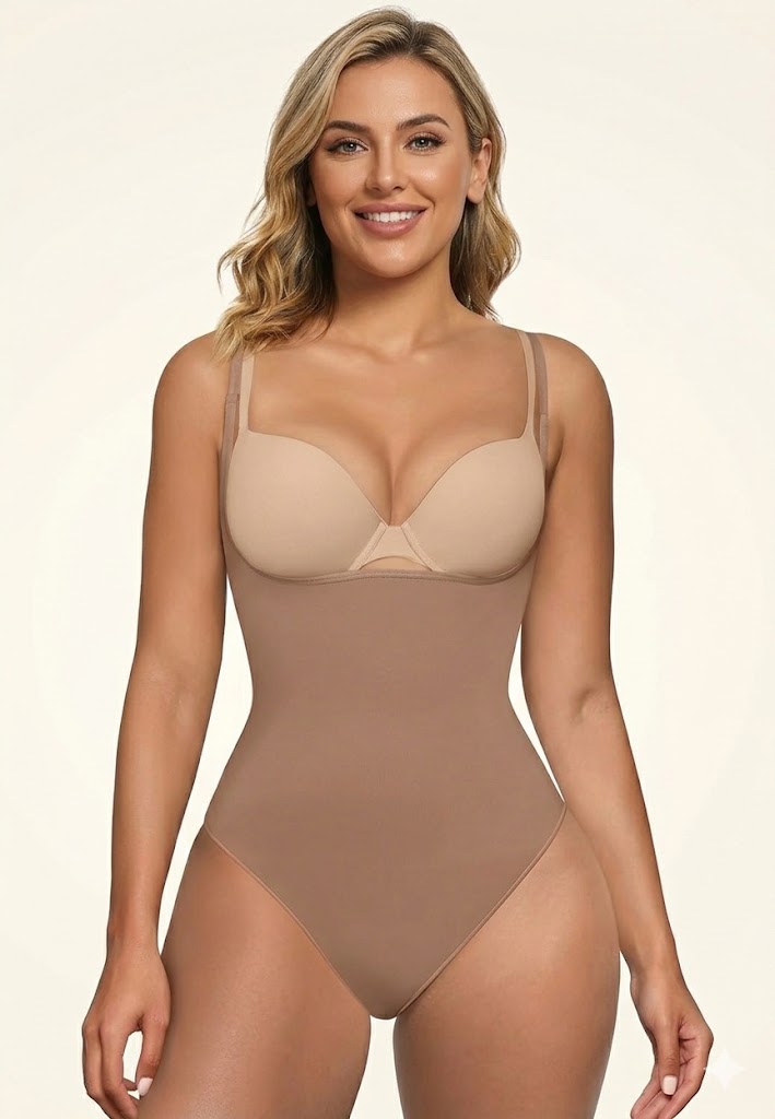 Buy Open Bust Shapewear Tummy Control Bodysuits For Women Seamless Compression High Waisted Body Shaper online at Fashionner.