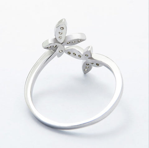 Bague Papillon Ajustable en Argent Sterling