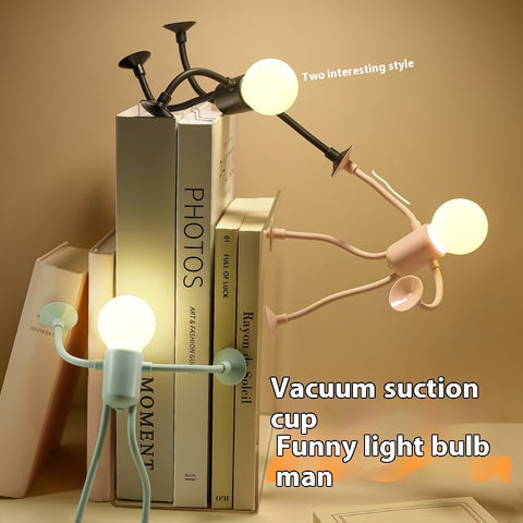 Veilleuse Sportif Rigolo Forme Modifiable Lampe Polyvalente Créative Originale Ornement Lampe de Bureau à Piles Bouton Ventouse