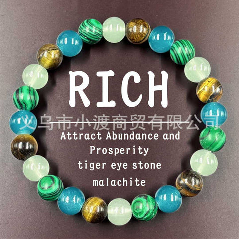 Bracelet Malachite Œil de Tigre Hommes et Femmes