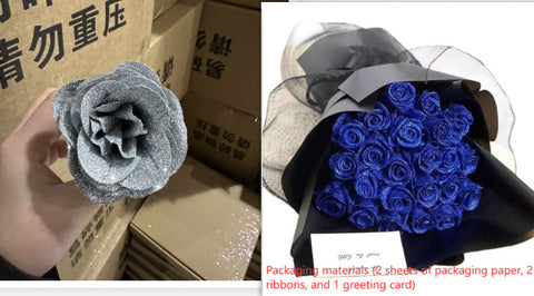 Bouquet de mariée personnalisé de la Saint-Valentin avec fleurs fraîches éternelles