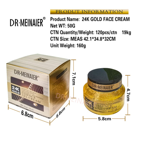 Crème Visage Anti-Rides Hydratante à l'Or 24K