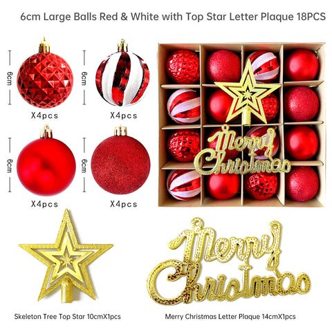 Décoration de Noël 6cm boule électrolytique boule en plastique boule peinte de forme spéciale cadeau de boule de Noël pendentif de sapin de Noël