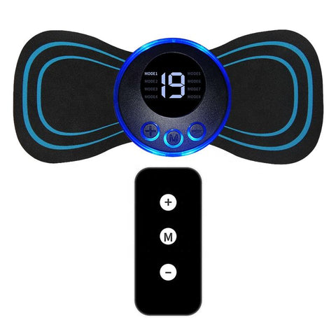 EMS Masseur de Cou à Impulsion Électrique Patch de Massage Cervical Autocollant Dorsal Stimulateur Musculaire Portable Soulagement de la Douleur Relaxation Masseur