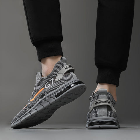 Flying Woven Sports Men's Shoes Summer Breathable Casual Shoes New Trend Mesh Coconut Shoes Men's Running Shoes - Fashionner