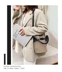 Handheld bucket small bag Korean version crossbody shoulder bag